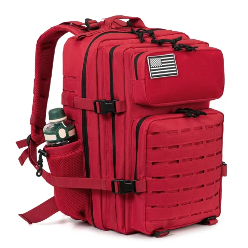 45L Men's Tactical Backpack with Double Cup Holder Hunting Backpack Outdoor Camping Gear Backpack Hiking Survival Backpack