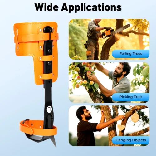 NEW Steel Tree Climbing Spurs with Straps, Adjustable Spike Set for Hunting, Fruit Picking, and Observation