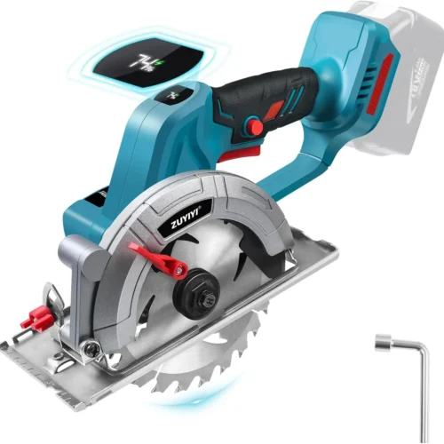 6 Inch Cordless Mini Circular Saw, 12000RPM Brushless Motor, Cuts Wood Tile Metal Plastic, Compact Design for DIY Projects