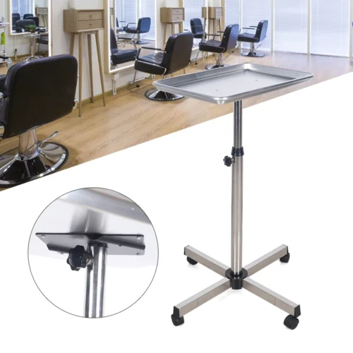 Beauty Salon Tool Trolley Organizer Cart With Wheels Stainless Steel for Personal Care Hairdressing Barbershop Furniture
